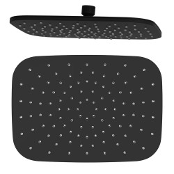 280x200mm ABS Rectangle Black Rainfall Shower Head 280x200mm ABS Rectangle Black Rainfall Shower Head